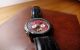 Avation Xxl Automatik Herren Uhr Großdatum Schwarz Rot Lederband Ungetragen Armbanduhren Bild 1