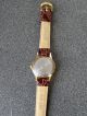 Vintage Zentra Schwebering Automatik Herren Damen Uhr Lederband Armbanduhren Bild 5