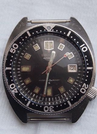 Seiko 6105 - 8000 Von 1972 - Vintage Diver Im Originalzustand Bild