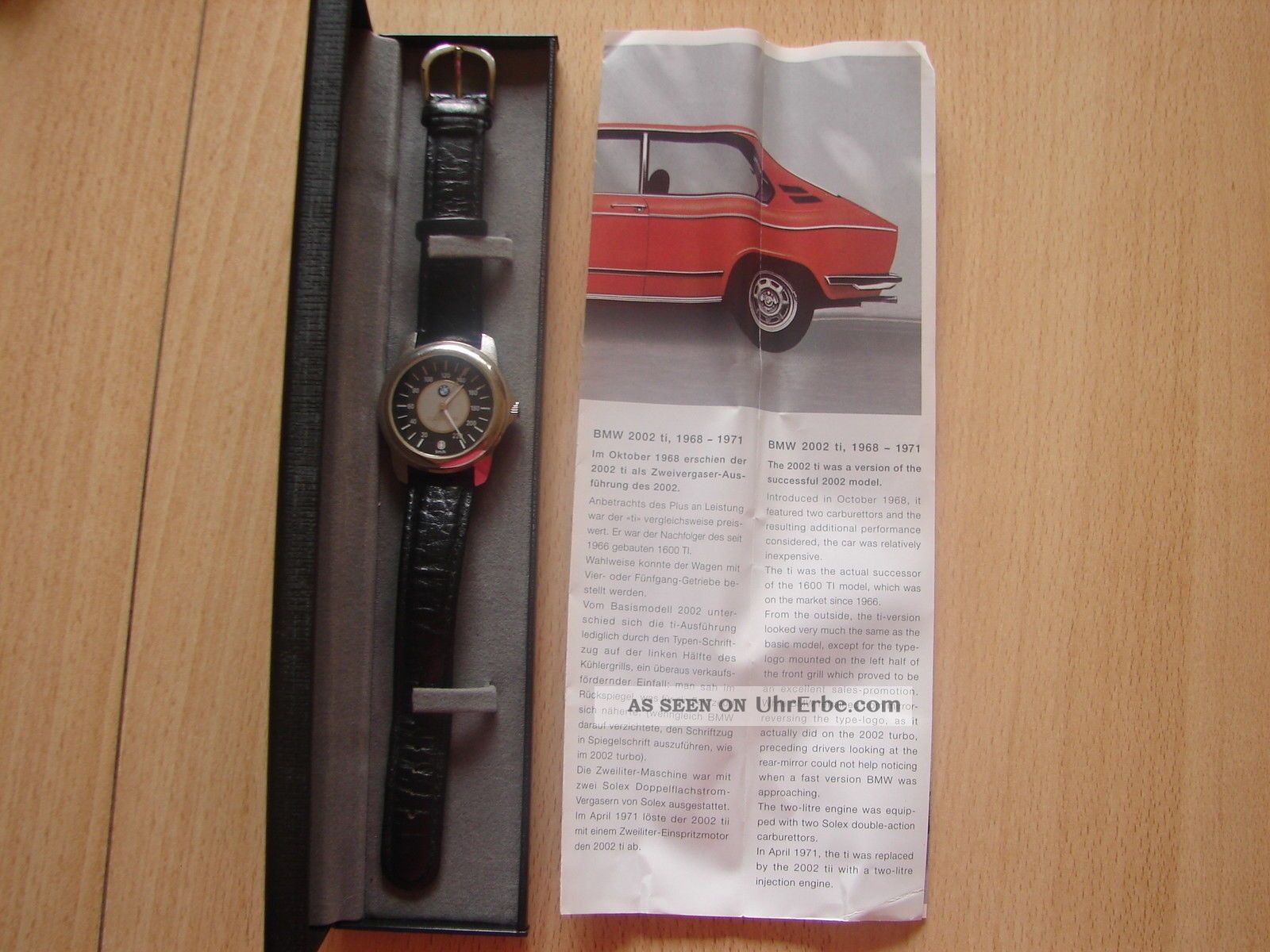 Bmw Armbanduhr 2002 Ti Tachometer Watch Edition 12 Bmw Sammlerstück Armbanduhren Bild
