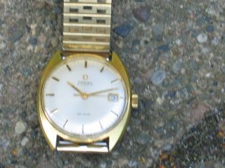 Alte Armbanduhr Hau Omega Automatic De Ville Vergoldet Bild
