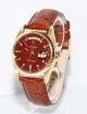 Rolex Day - Date Gold Uhr Ref.  1803 Ca.  1975 Diamantziffernblatt Lederarmband Armbanduhren Bild 3