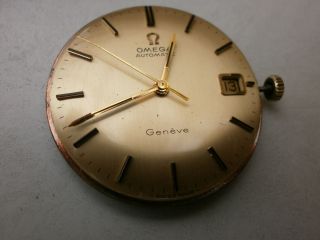 Omega Automatic Geneve Swiss Made Werk 565 Uhrwerk Mechanisch Armbanduhr Sammler Bild