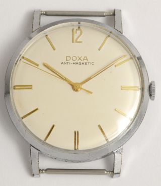 Doxa Handaufzug Herren Armbanduhr.  Swiss Made Vintage Old Suit Watch.  1963.  Hau. Bild
