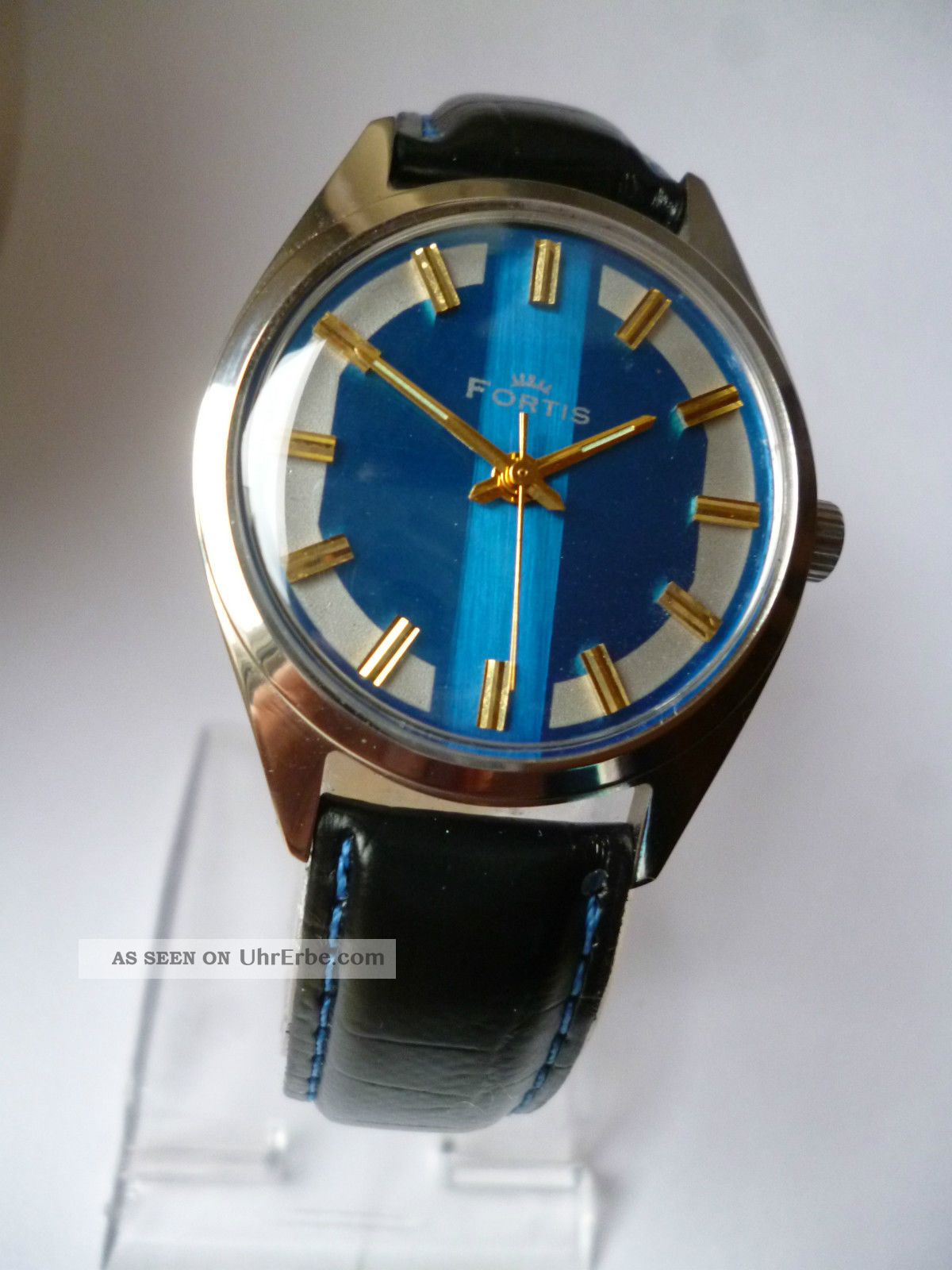 Rare Fortis Military Blue Eye Handaufzug,  Vintage,  Top,  Sehr Schön Armbanduhren Bild
