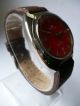Rare Fortis Military Red Eye Handaufzug,  Vintage,  Sehr Schön Armbanduhren Bild 4
