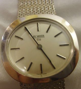 Hy.  Moser Armbanduhr - Armband 750 Er / 18 Kt Weißgold Bild