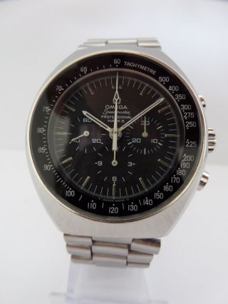 Mark Ii 2 Omega Speedmaster Chronograph Alte Armbanduhr Old Mens Wrist Watch Bild