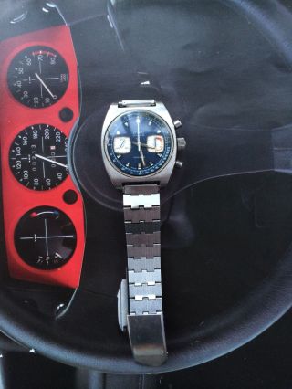 Vintage Bwc Chronograph Valjoux 7730 Herren Uhr In Bild