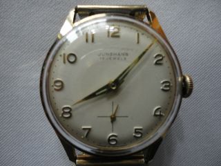 Alte Herren - Armband - Uhr,  Junghans Vergoldet,  Handaufzug.  Sehr Schön Bild