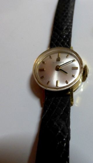 Tissot Damen Uhr Golduhr 750 18k Vintage Uhr 60er Jahre Bild