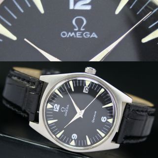 1966s Vintage Omega Geneve Handaufzug Datum Stahl Herren Uhr Watch Cal.  611 Bild