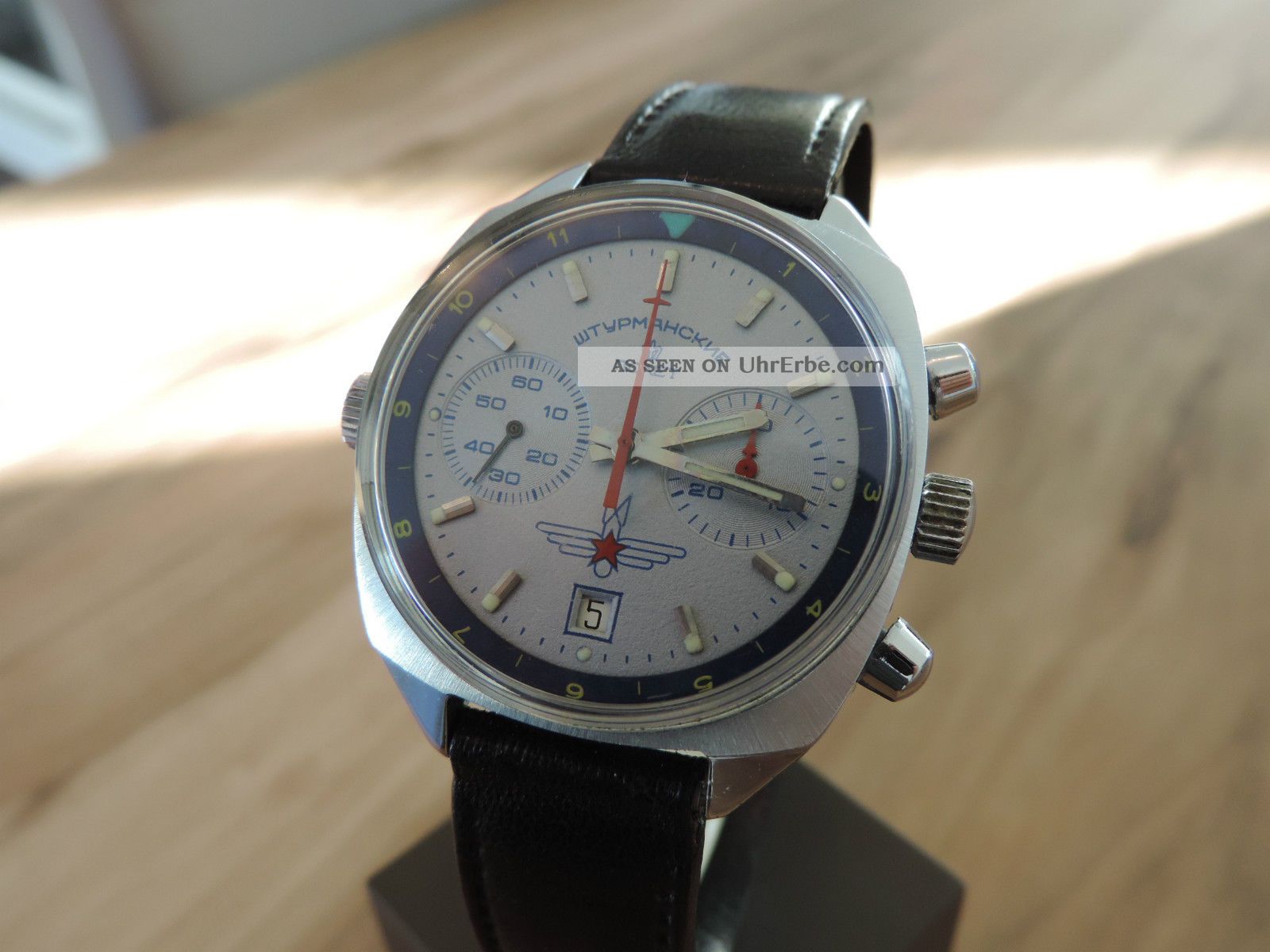 Poljot Aviator Chronograph Rarität P3133 Valjoux 7734 Fliegerchronograph Top Armbanduhren Bild
