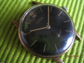 Rarität: Sammlerstück Vintage Technos Uhr Handaufzug,  Gold.  Für Bastler Bild