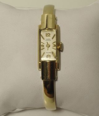 Alte Damenuhr Von Para Klasse 15 Rubis Aus 585er Gold Spangenuhr Golduhr Bild