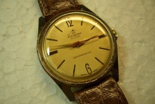 Carmena Swiss Alte Herren Armbanduhr 60 ' Er Jahre Gebr. Bild