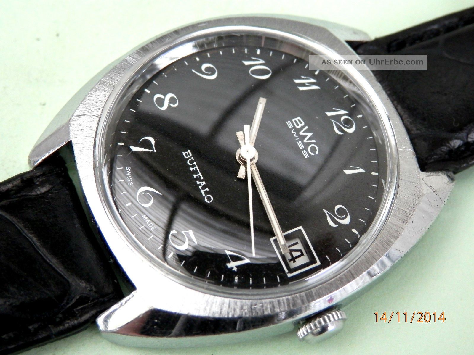 Bwc - Swiss - Buffalo Fhf 96 - 4 17 Juwels Handaufzug Mit Datum Armbanduhren Bild