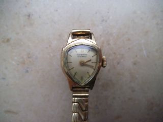 Handaufzug Vegoldete Damen Armbanduhr Junghans Bild