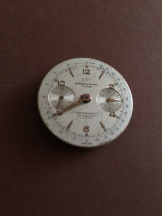 Vintage Seltener Bwc Chronograph Herrenarmbanduhrenwerk Landeron 51,  17 Jewels Bild