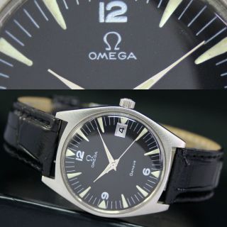 1967s Vintage Omega Geneve Handaufzug Datum Stahl Herren Uhr Watch Cal.  611 Bild