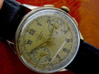 Seltene Junghans Cal.  88 Chronograph Handaufzug Herren Uhr Von 1940 Bild