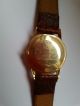 @cortebert@ Herren Uhr14kt Gold Handaufzug Krokodil - Leder - Armband M.  Gravur Armbanduhren Bild 2