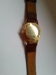 @cortebert@ Herren Uhr14kt Gold Handaufzug Krokodil - Leder - Armband M.  Gravur Armbanduhren Bild 3