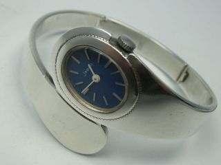 Jaeco: Sehr SchÖne Massive Damen Spangen Armbanduhr Aus Komplett 800 Silber Bild