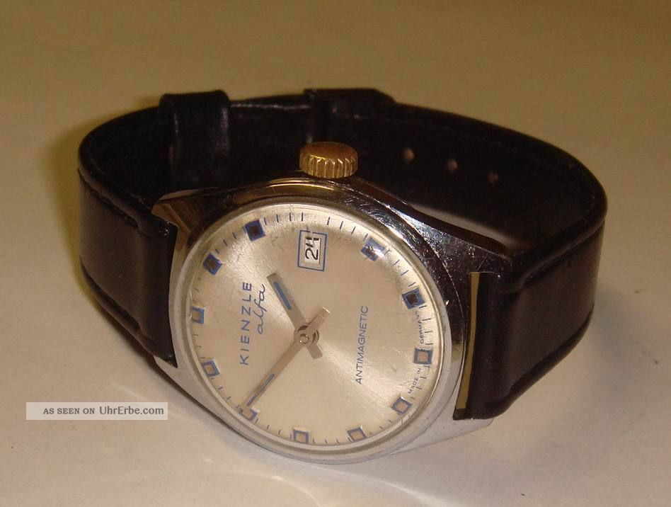 Alte Herrenuhr Kienzle Alfa,  Vintage 1960er Jahre,  Kaliber 051 D 53 Armbanduhren Bild