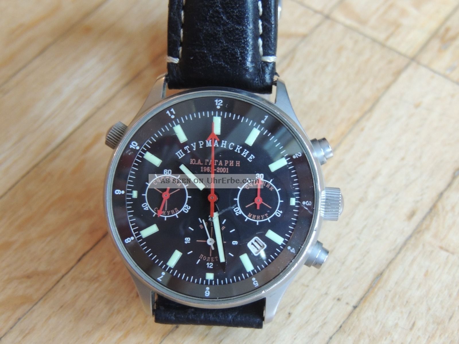 Poljot Sturmanskie Gagarin 2001 Chronograph Jubiläum Limitiert Kaliber 31681 Armbanduhren Bild