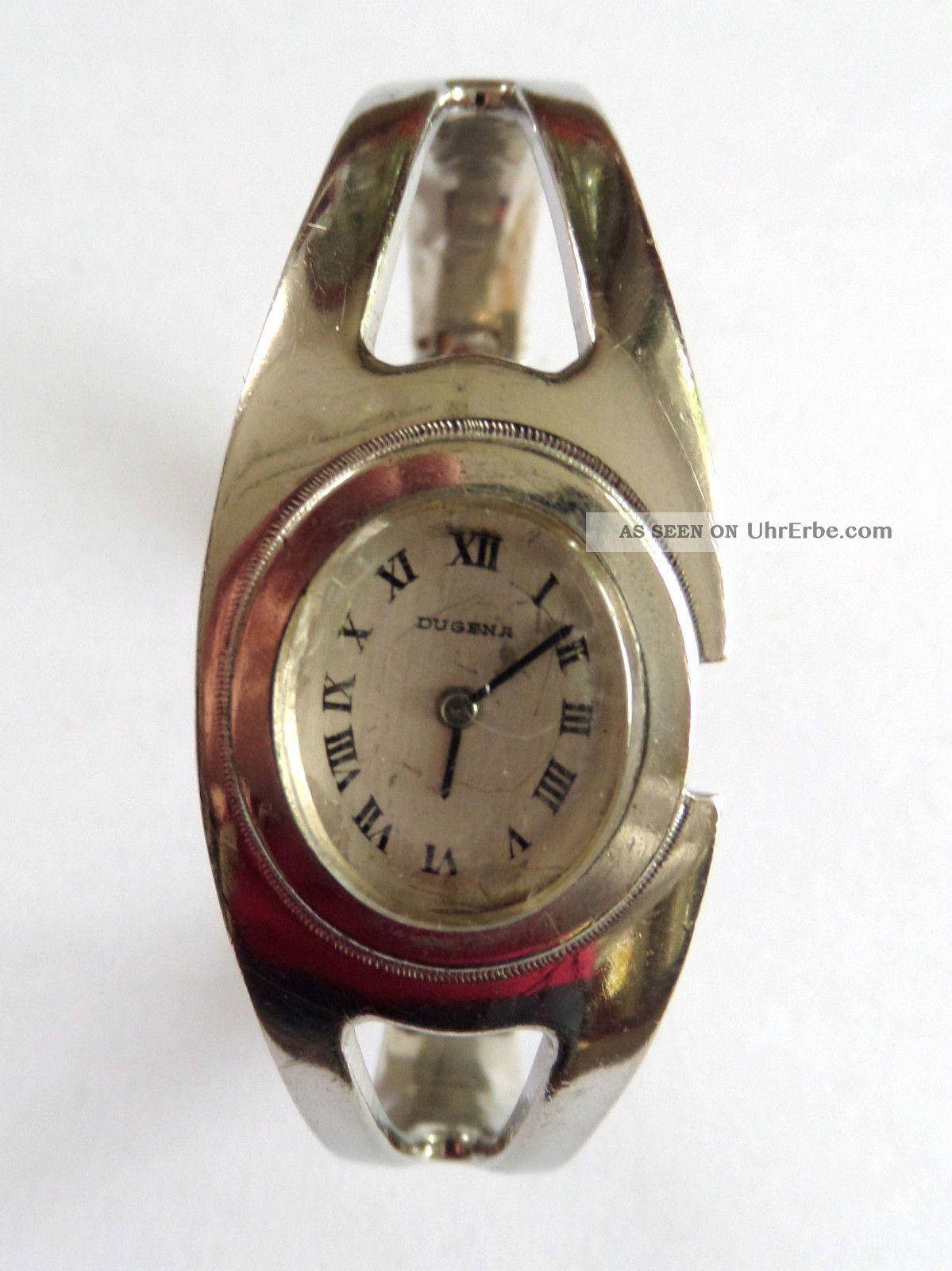 Vintage Dugena Mechanische Damenuhr Spangen - Uhr 800 Silber Gepunzt Selten Armbanduhren Bild