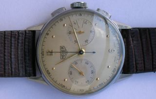 Heuer Chronograph Valjoux 23 Handaufzug 40/50 Jahre Bild