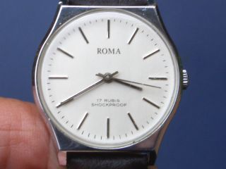 Seltene Mechanische Roma Swiss Herren Armbanduhr Puw 660 Gut Erhalten Läuft Gut. Bild