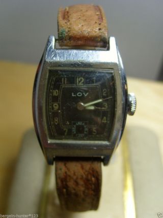 Vintage Lov Platinimit Chrome Uhr Watch Mechanisch Handaufzug Bild