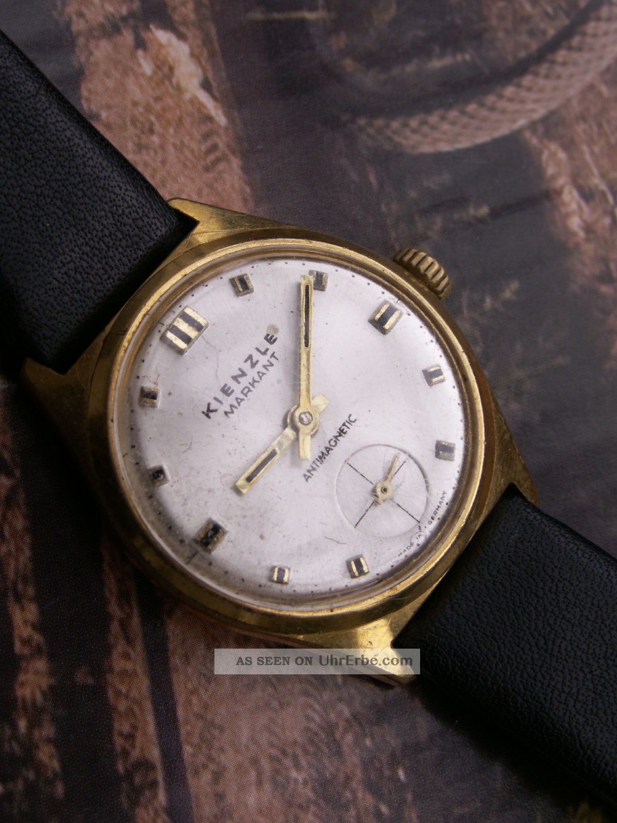 Seltene Herrenuhr Kienzle - Markant In Gold 60er Jahre,  Sekunde Auf 6 Armbanduhren Bild