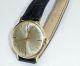 Klassiker Herren Uhr Armbanduhr Doxa Handaufzug 585/14 Karat Gold Mit Lederband Armbanduhren Bild 2