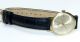 Klassiker Herren Uhr Armbanduhr Doxa Handaufzug 585/14 Karat Gold Mit Lederband Armbanduhren Bild 4