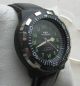 Huge 42x44mm Technos Taucher Uhr Near Nos 17 - Jewel Black ' 80s Klick - LÜnette Top Armbanduhren Bild 1