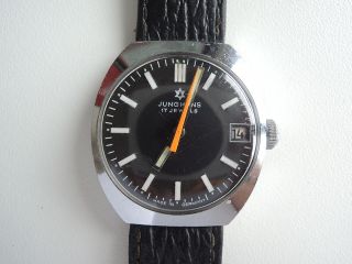 Schöne Orginal Junghans Armbanduhr Herrenuhr Handaufzug Mechanisch Alt 1960 1970 Bild