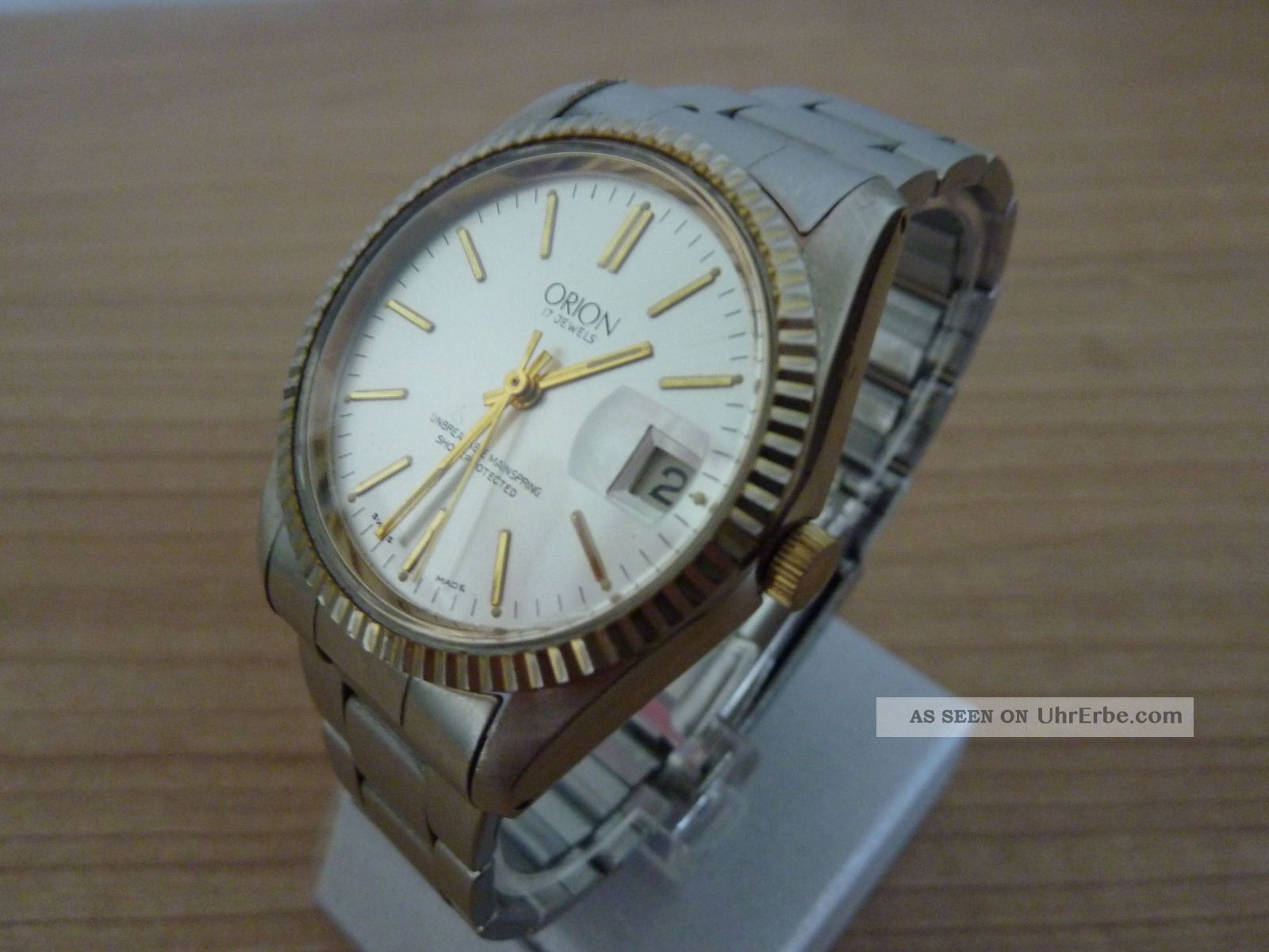 Herrenuhr Orion 17 Jewels Swiss Made Handaufzug Armbanduhren Bild