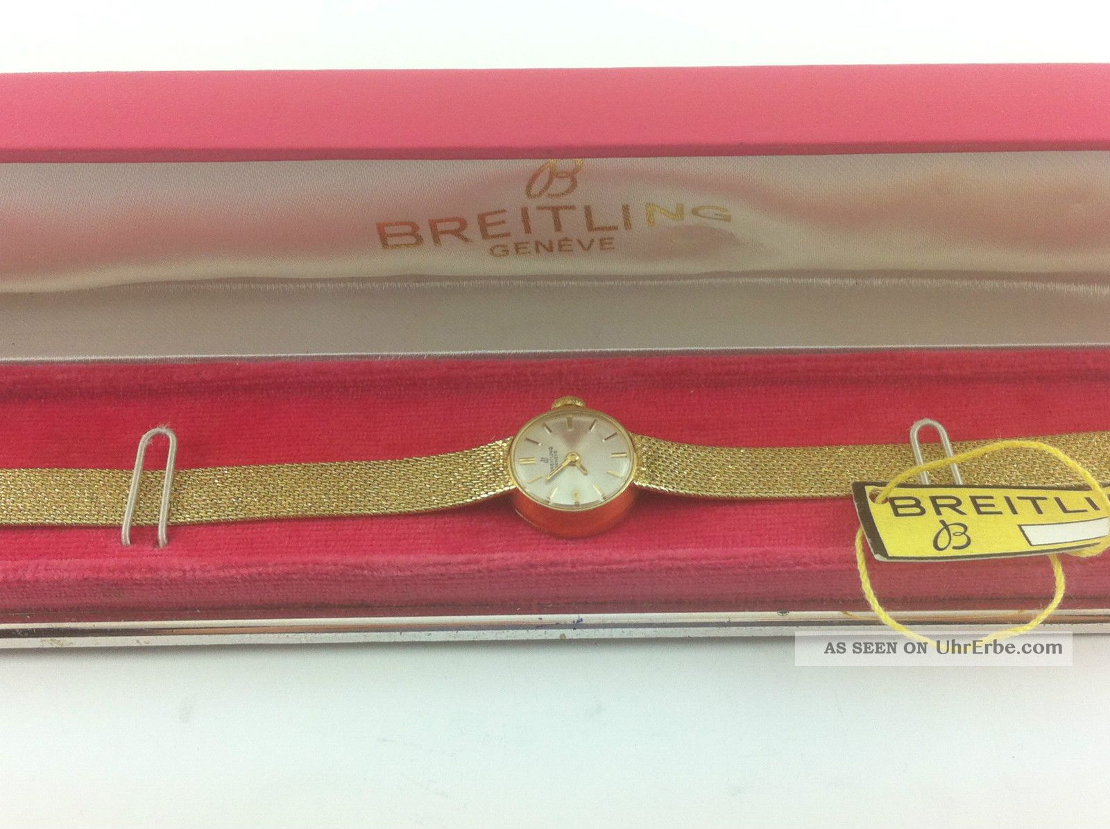 Breitling Geneve - Damen - Uhr - 14k Gold 585 - Luxus - Uhr - Handaufzug - Edel Armbanduhren Bild