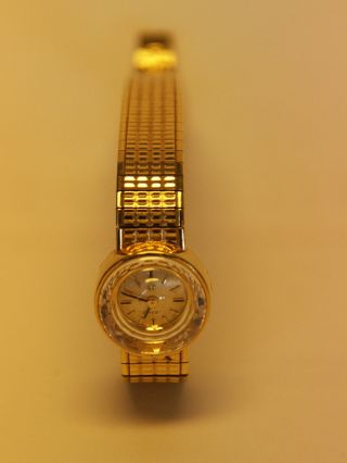 Gold Omega Saphette Damenarmbanduhr 750 Bild