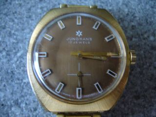 Alte Junghans Armbanduhr,  Vintage,  17jewels,  60 - Er Jahre,  Handaufz.  Läuft,  A.  Nachlass Bild