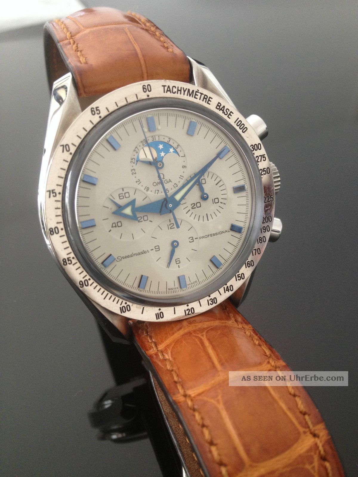 Omega Speedmaster Professional Broad Arrow Mondphase Chronograph Gold /edelstahl