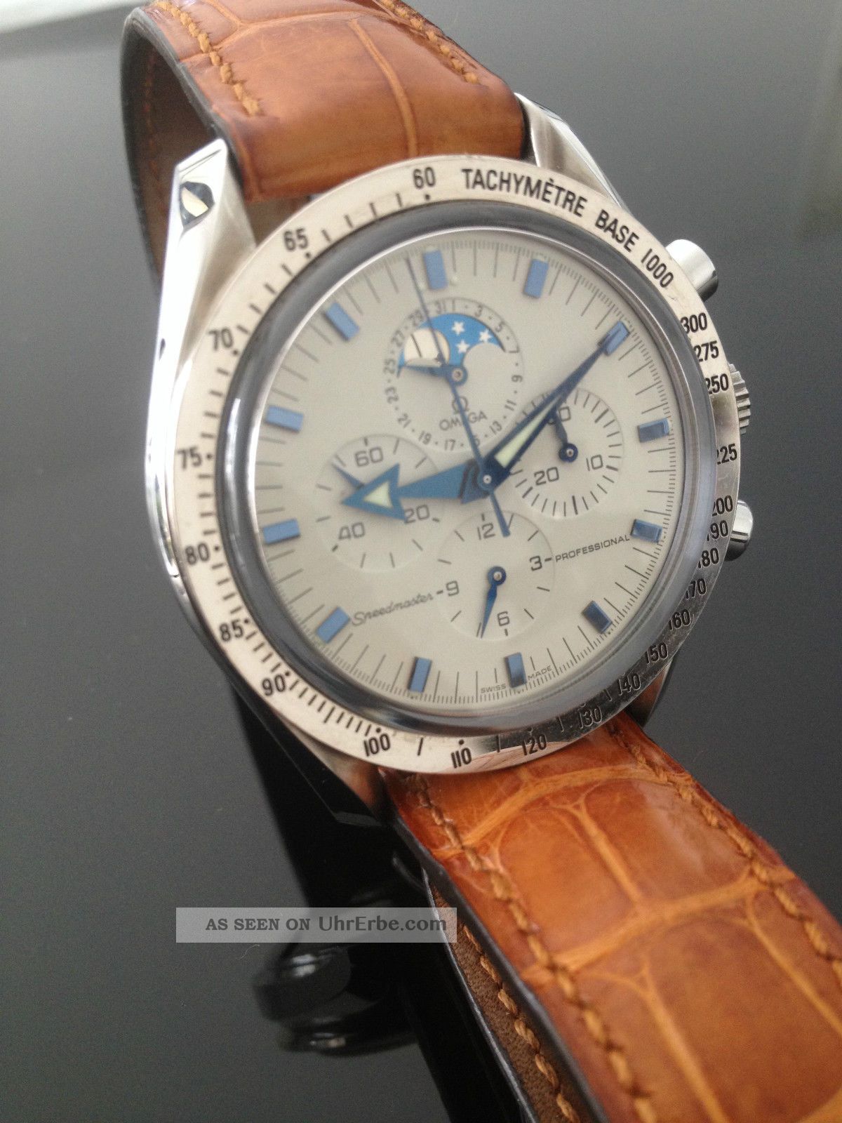Omega Speedmaster Professional Broad Arrow Mondphase Chronograph Gold /edelstahl