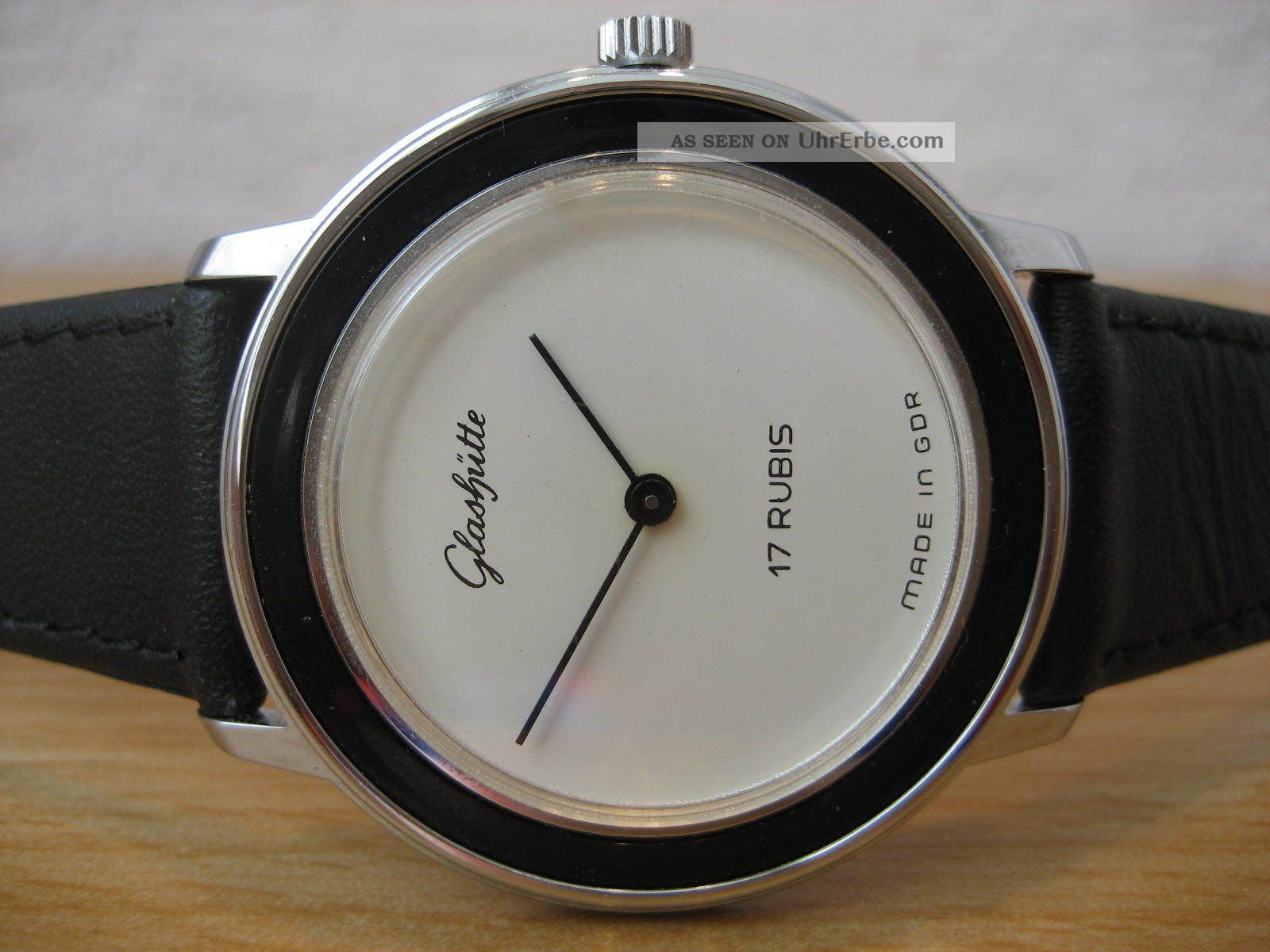 GlashÜtte Designarmbanduhr,  Handaufzug Gub 09 - 20,  Wunderschönes Sammlerstück Armbanduhren Bild