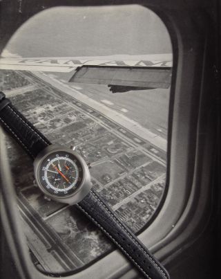 Omega Flightmaster Chronograph Ref: 145.  026 Kaliber 911 Handaufzug Edelstahl Bild