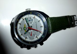 Russische Hau Sammleruhr,  Poljot Chronograph Sturmanskie Handaufzug Kal.  3133 Bild