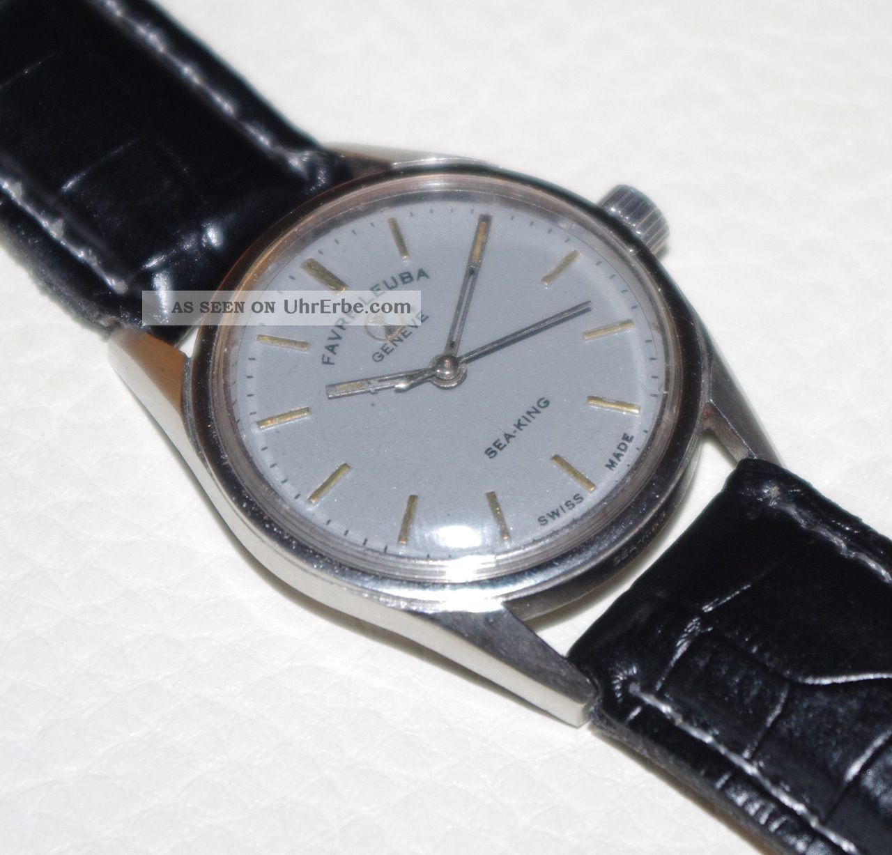 Vintage Favre Leuba Sea - King Herrenarmbanduhr Manufakturwerk,  Doppelfederhaus Armbanduhren Bild