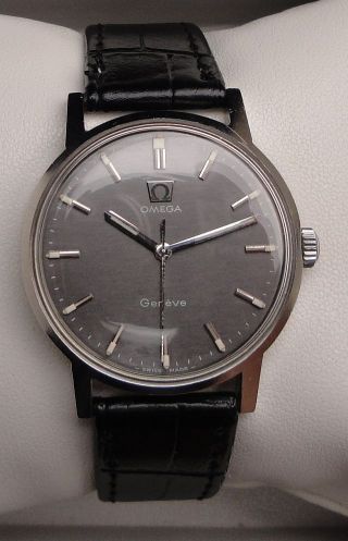 Vintage Armbanduhr Omega Genève In Edelstahl – Handaufzug Cal.  601 Bild